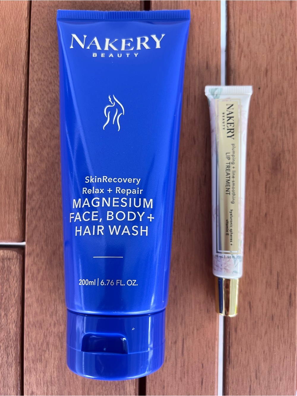 Nakery Beauty Set NWT Magnesium Face, Body + Hair Wash Lip Treatment Smoothing